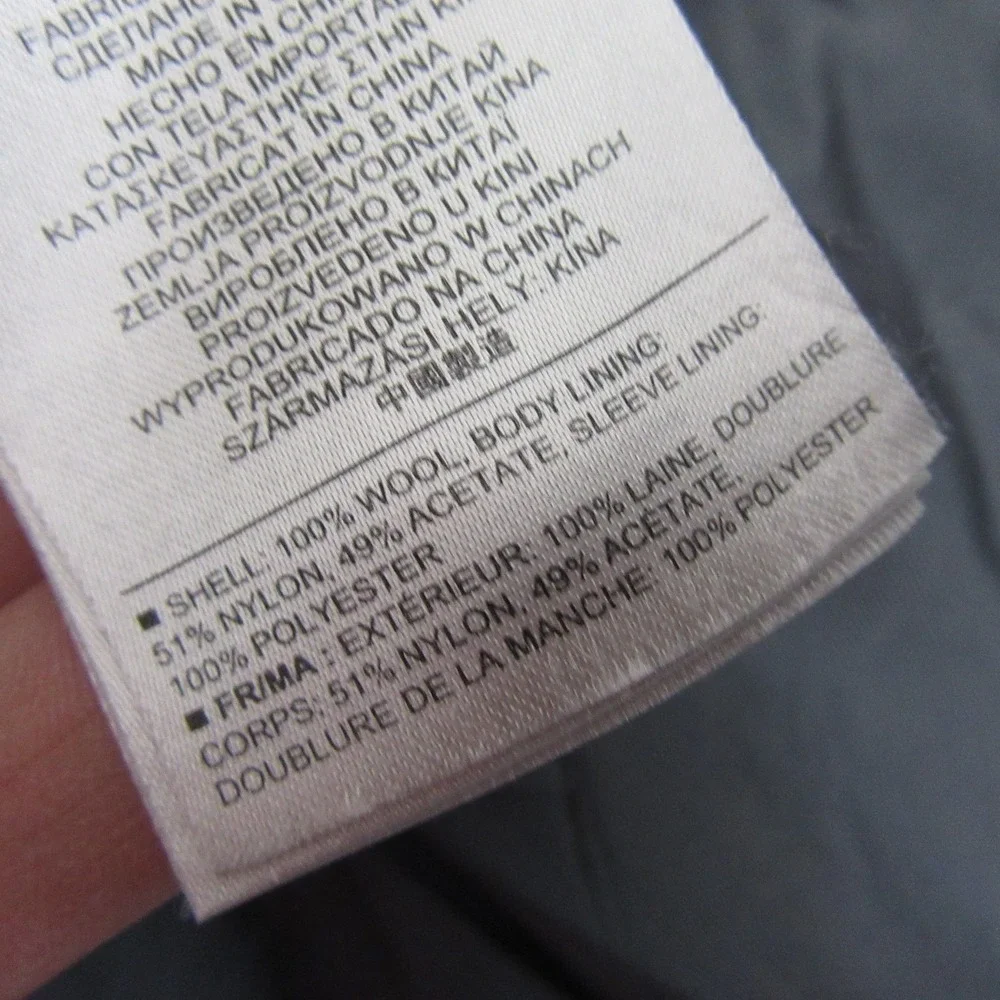 Banana Republic Sport Coat 42R Slim Gray Cerruti Italian Wool Double Vent Modern